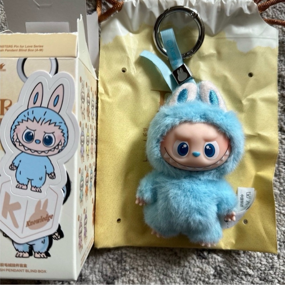POP MART Labubu Pin for Love Plush Pendant - Opened "K" - 100% Authentic